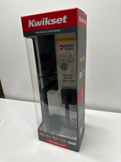 Kwikset 98180-015 818VNHxHFL SQT 514 SMT CP Vancouver Handleset with Halifax - Matte Black