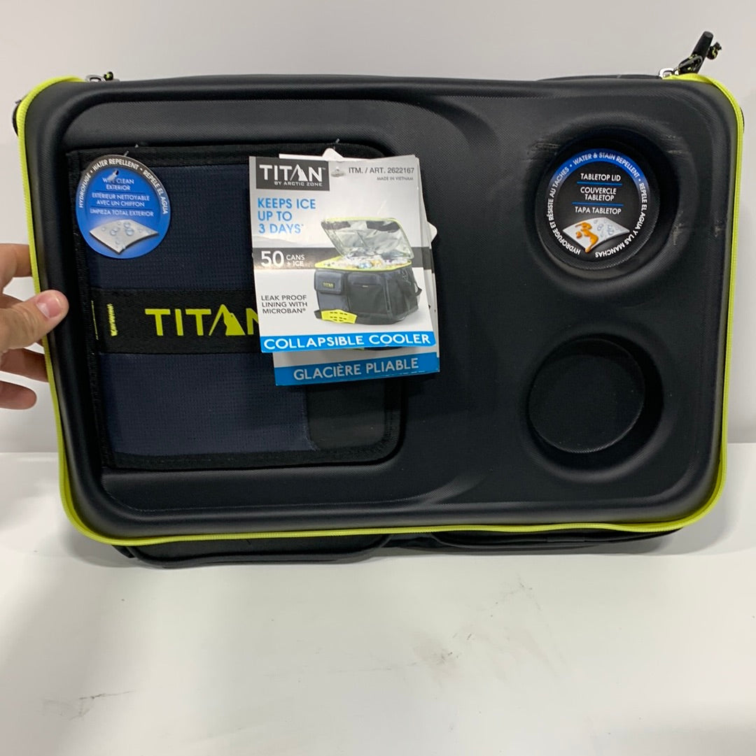 Titan 50 Can Collapsible Cooler, Blue / Yellow
