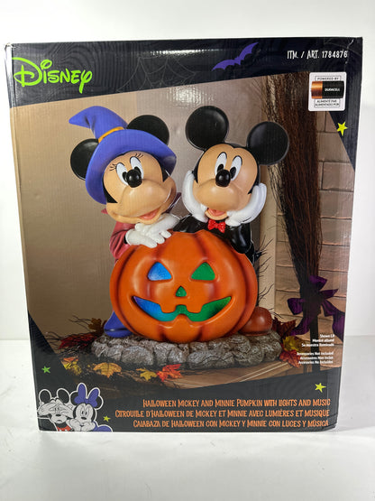 Disney Halloween Mickey and Minnie Pumpkin Greeter