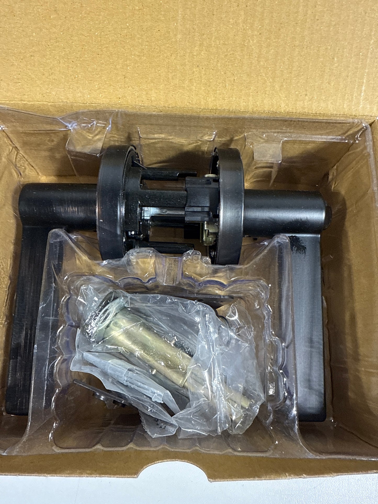 Kwikset Halifax Entry Door Handle with Lock and Key, Secure Round Keyed