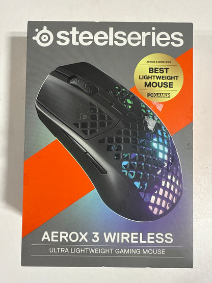 Used SteelSeries Aerox 3 2022 Edition 18000 DPI Bluetooth Optical Gaming Mouse - Black