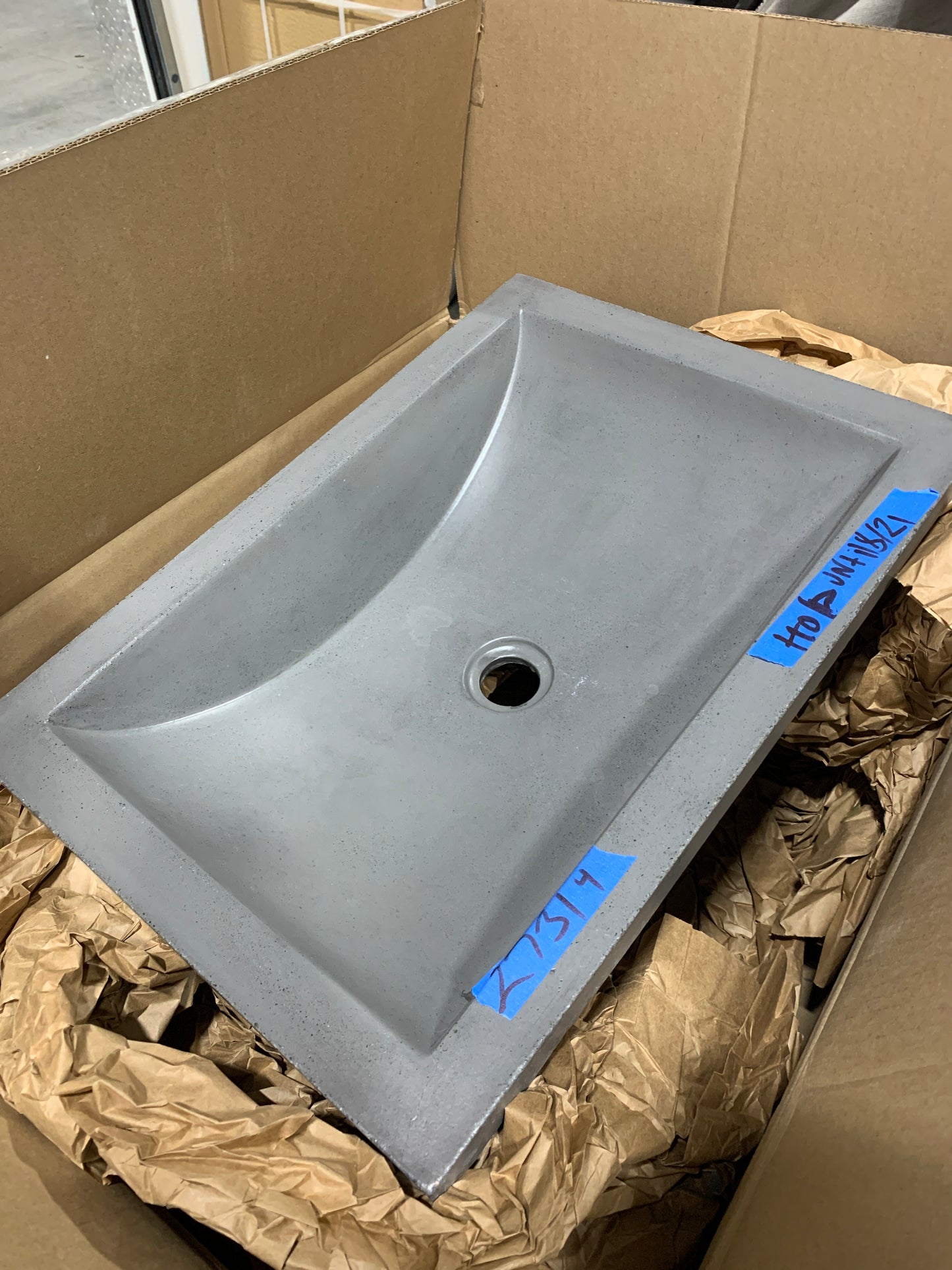 Native Trails Nsl2014 Nativestone 20-3/4 Rectangular Concrete Undermount Bathroom Sink