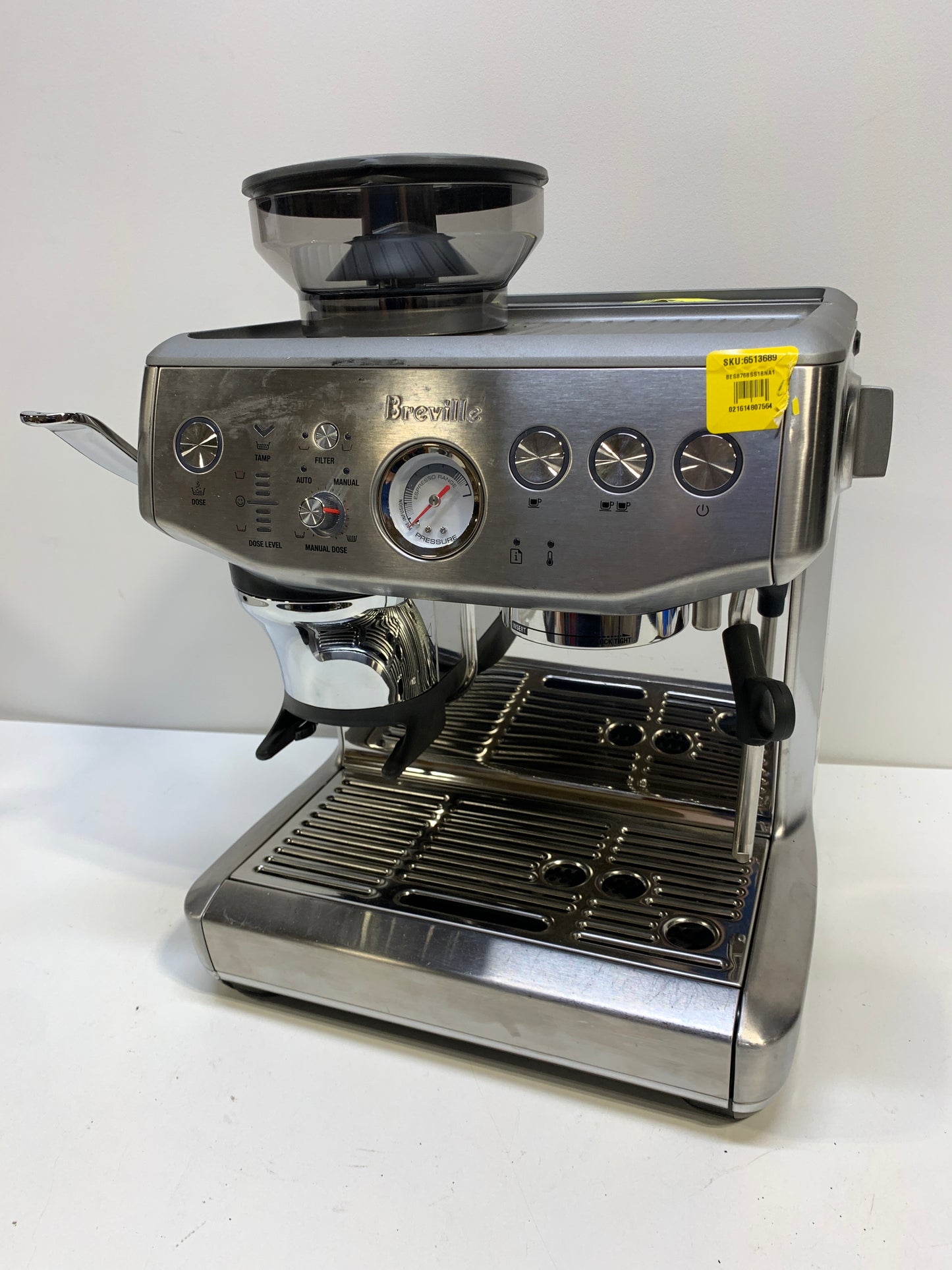 Scratch  & Dent  Breville - the Barista Express Impress Espresso Machine - Brushed Stainless Steel