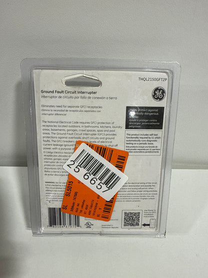 GE 50 Amp 240-Volts Double Pole Ground Fault Breaker with Self-Test