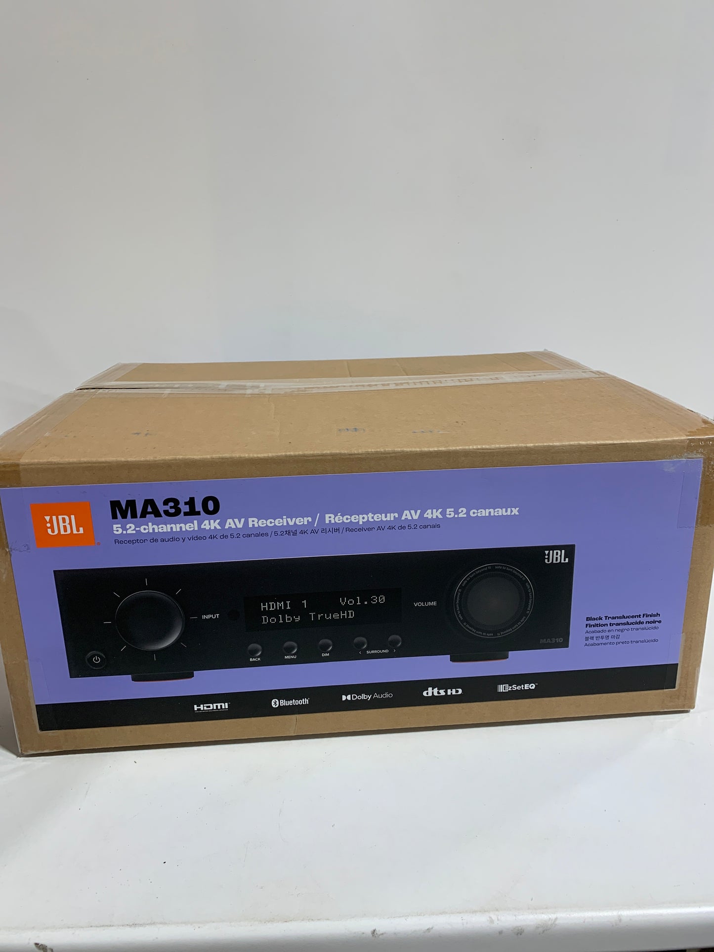 JBL - MA310:  MA310 50W 5.2ch Bluetooth Capable HDR 4K Ultra HD Compatible AV Receiver - Black