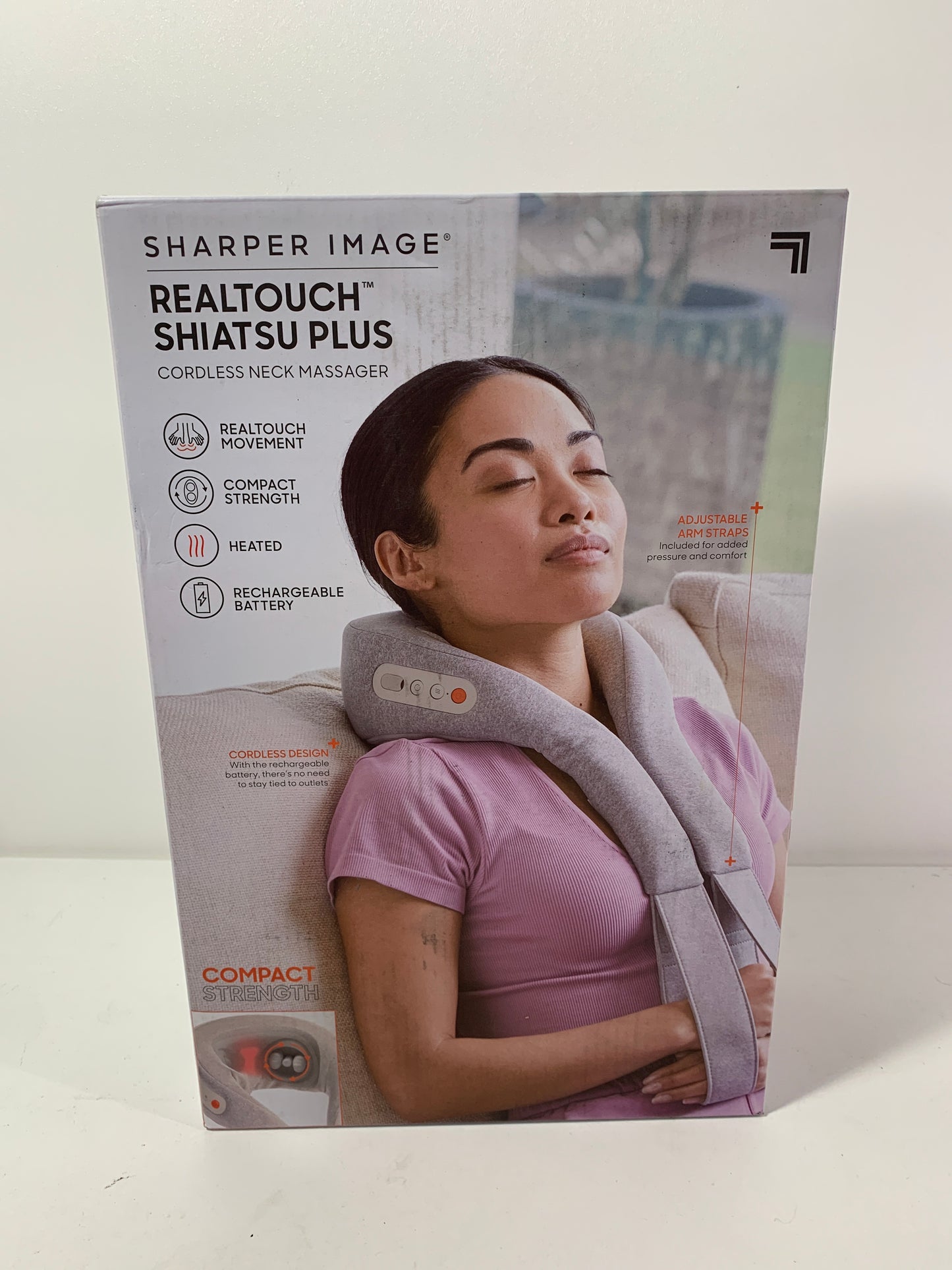 Sharper Image - Realtouch Shiatsu Plus Cordless Neck Massager - Gray