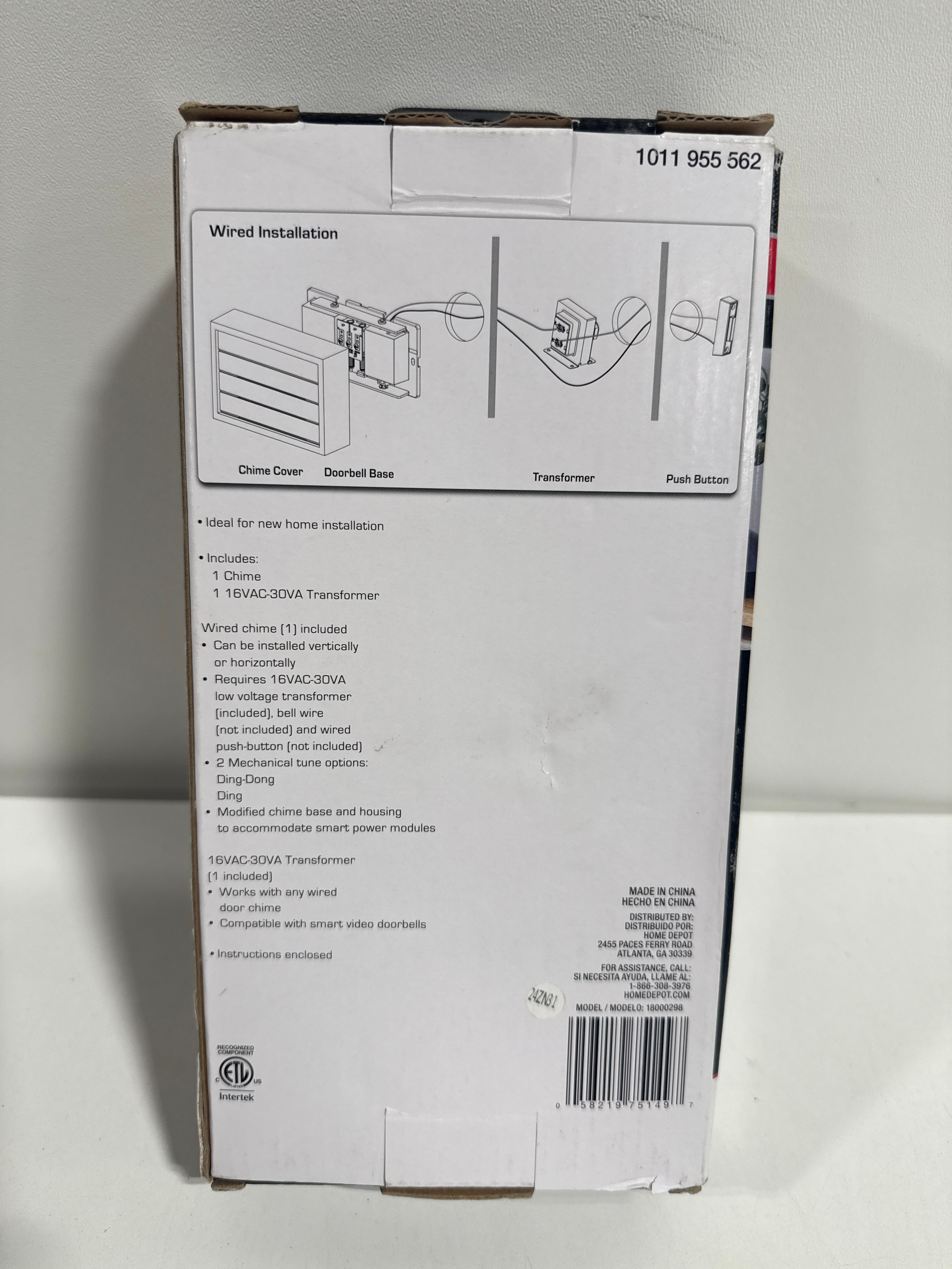 Wired Smart Compatible Doorbell Contractor Kit - *Tools Hardware & Misc