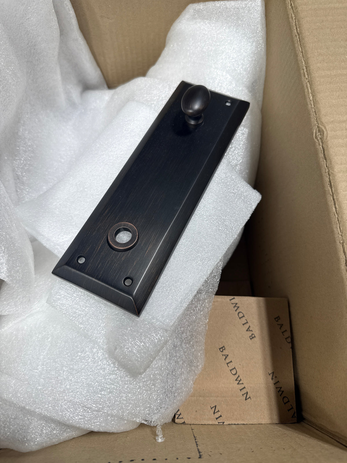 Baldwin 85352.ENTR Cody Single Cylinder Handleset with Oval Interior Knob with Emergency Egress Venetian Bronze