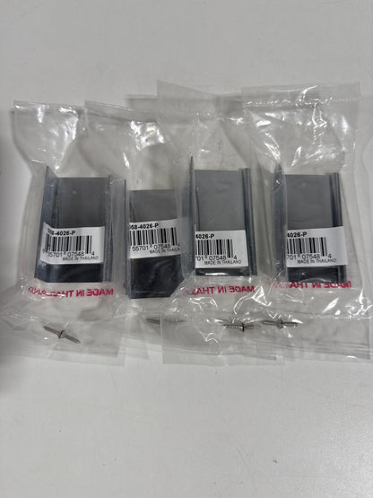 4 x Berenson 1057 Bravo 3 Inch Wide Finger Tab Cabinet Lip Pull / Drawer Lip Pull Polished Chrome