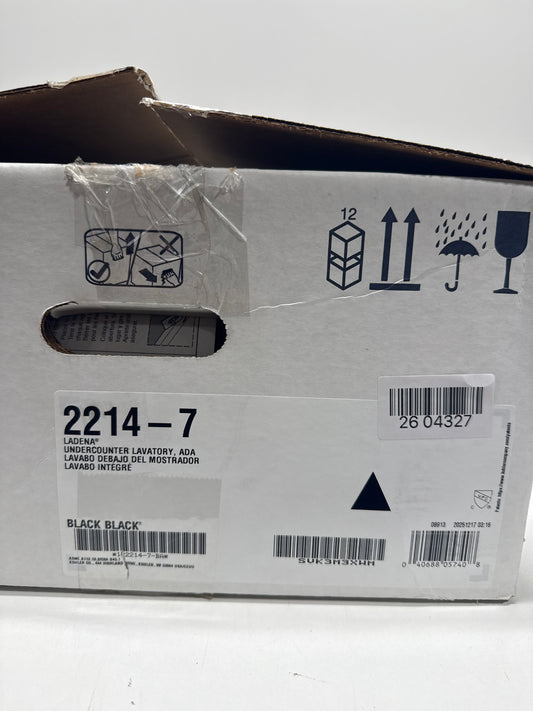 Kohler K-2214-7 Ladena Undercounter Lavatory,Vitreous china, Black