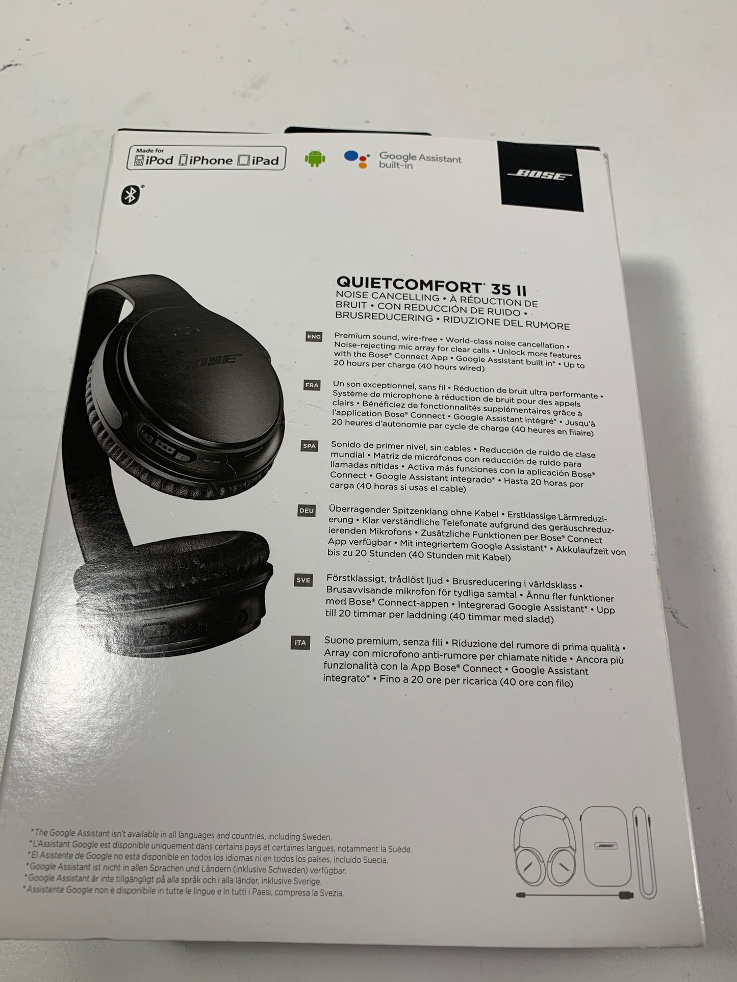 Bose - QuietComfort 35 II Wireless Noise Cancelling Over-the-Ear Headphones - Black