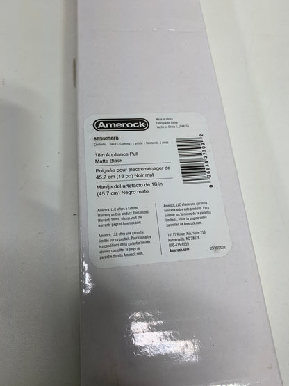 Renown 18 Inch 457mm Center-to-Center Matte Black Appliance Pull