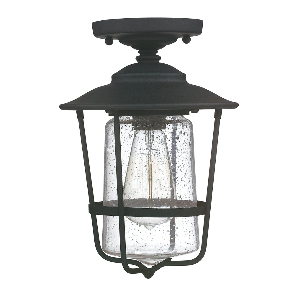 Capital Lighting Fixture Company Creekside 8 Inch 1 Light Outdoor Flush Mount Creekside - 9607BK - Farmhouse