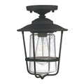 Capital Lighting Fixture Company Creekside 8 Inch 1 Light Outdoor Flush Mount Creekside - 9607BK - Farmhouse