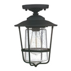 Capital Lighting Fixture Company Creekside 8 Inch 1 Light Outdoor Flush Mount Creekside - 9607BK - Farmhouse