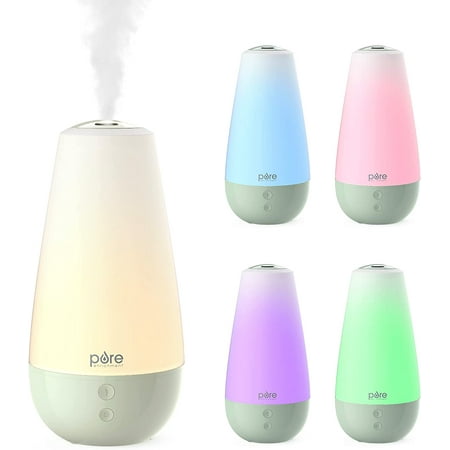 Pure Enrichment PureBaby 3-in-1 Whisper-Quiet Humidifier Color Changing Night Light & Essential Oil Diffuser for Baby Nursery & Kids Bedroom to Reli