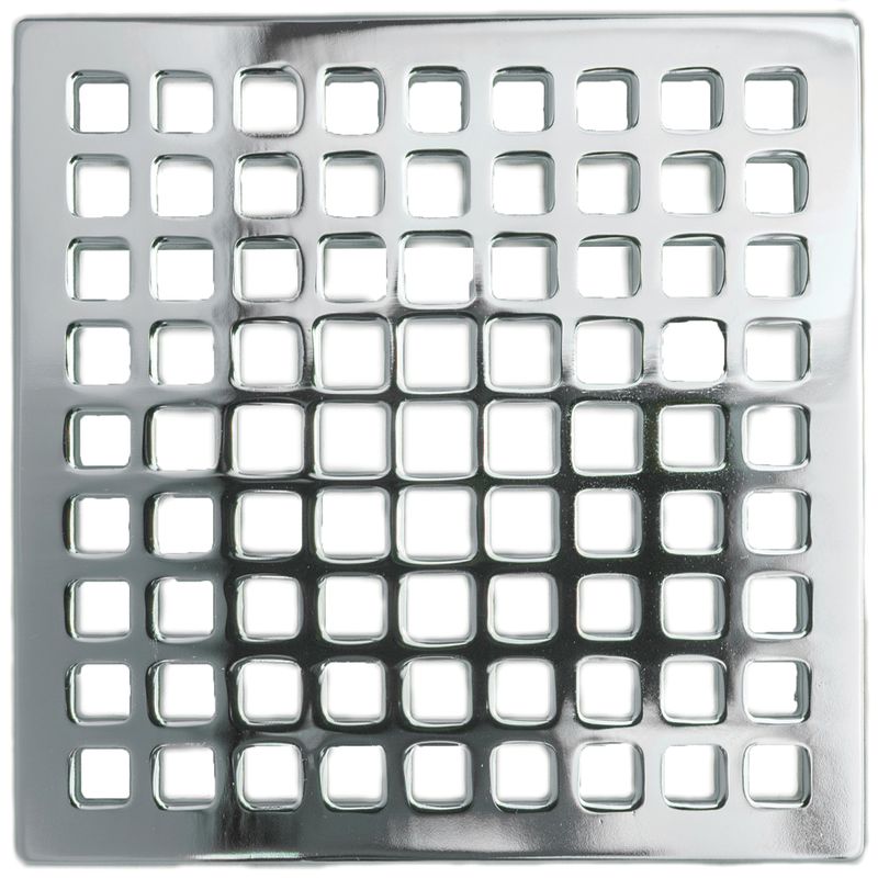 Newport Brass 233-401 Decorative Drains 4" Square Shower Drain Grid Polished Nickel