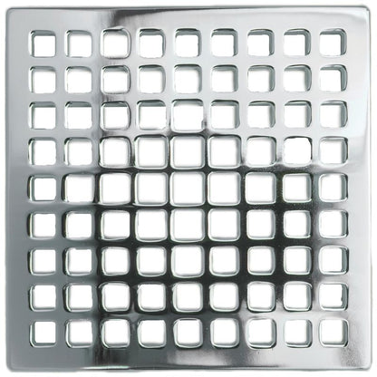 Newport Brass 233-401 Decorative Drains 4" Square Shower Drain Grid Polished Nickel