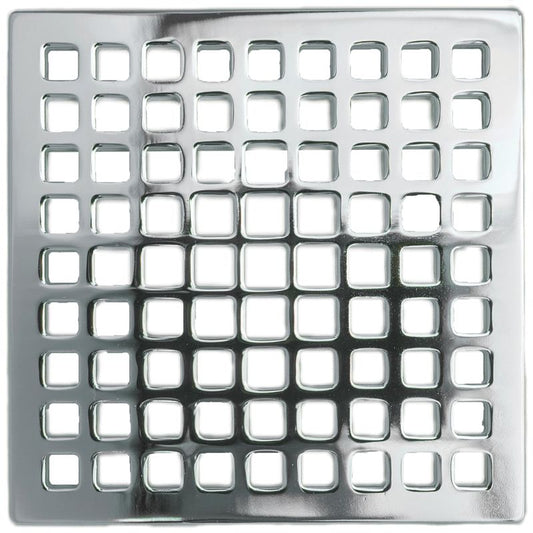 Newport Brass 233-401 Decorative Drains 4" Square Shower Drain Grid, Polished Nickel