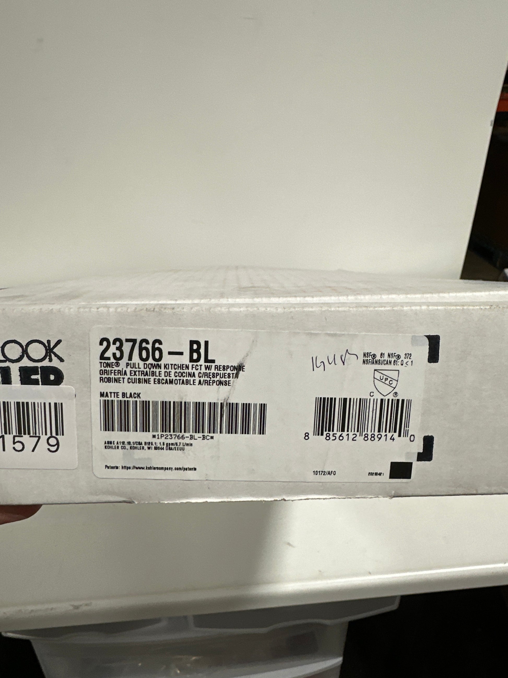 KOHLER K-23766-BL Tone Pull Down Sprayer Touchless Faucet for Kitchen Sink Matte Black - *Plumbing