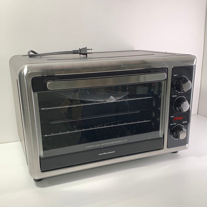 Hamilton Beach - Countertop Convection Oven - Black/Brushed Stainless Steel