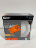 Slim Baffle Integrated LED 6 in Round Adj Color Temp Canless Recessed Light for Kitchen Bath Living Rooms White