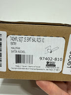 Kwikset 740Hflsqtv1-S Halifax Single Cylinder Keyed Entry Door Lever Set - Nickel