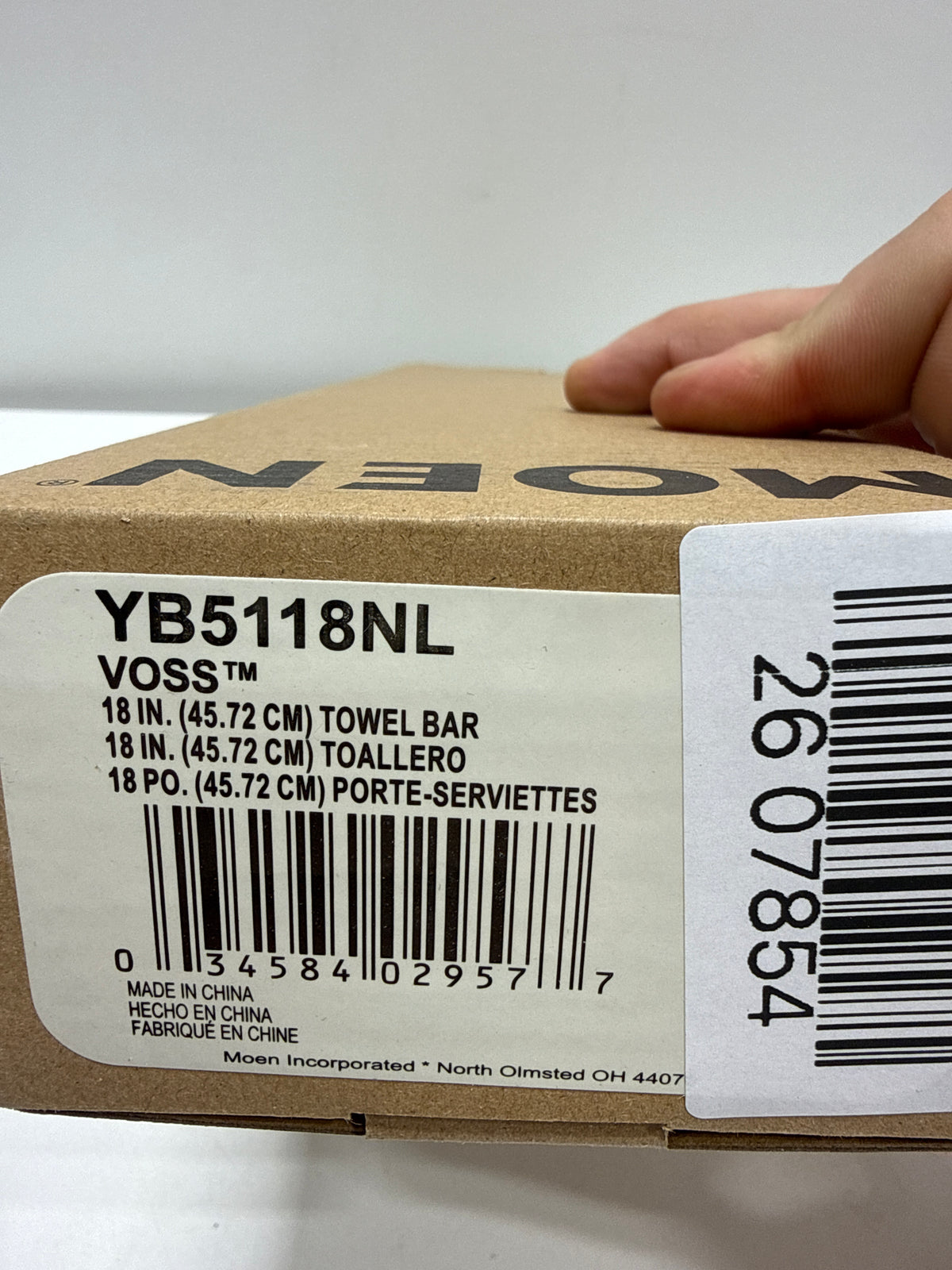 Moen YB5118 Voss 18" Towel Bar Polished Nickel