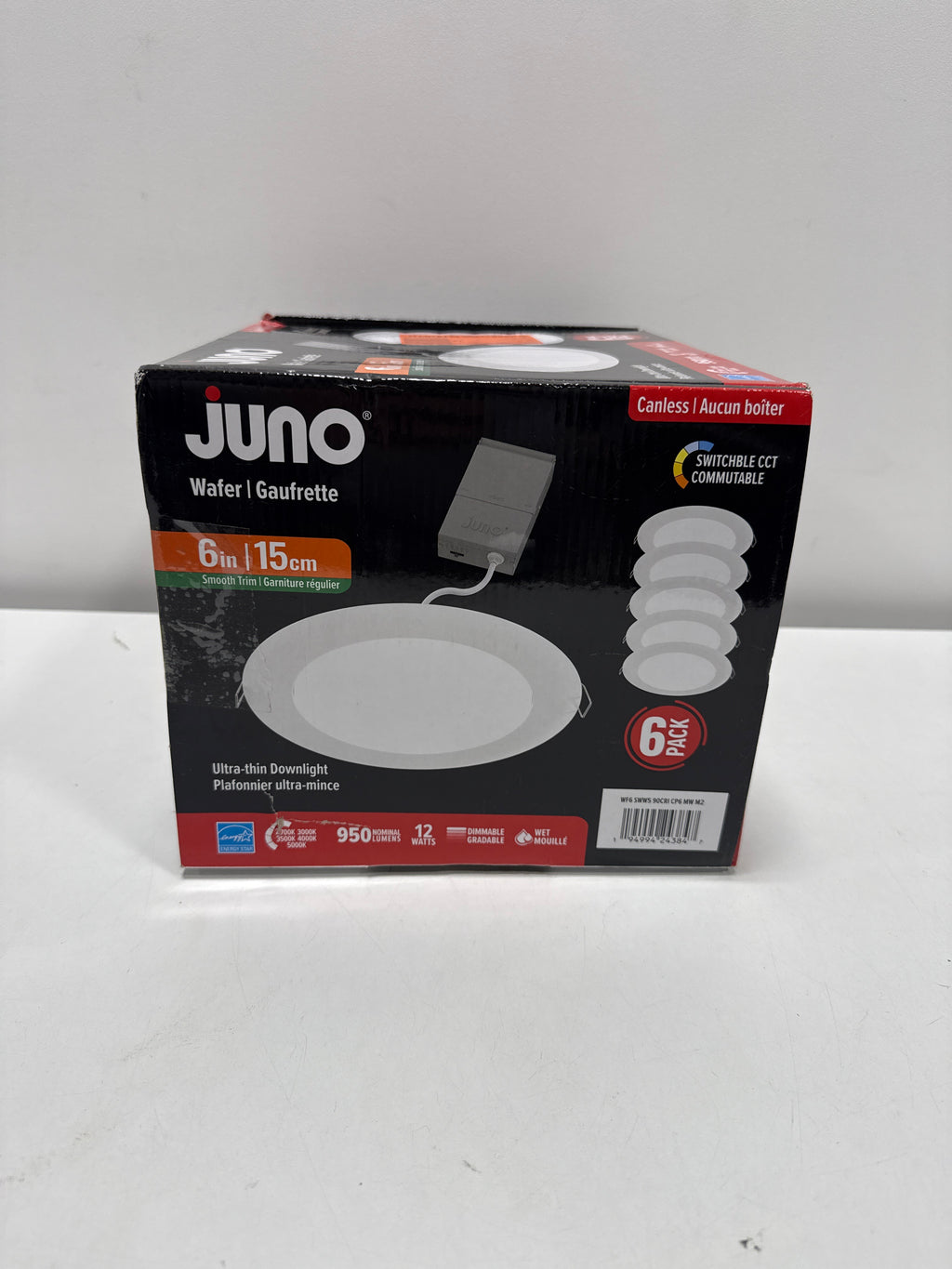 Juno Lighting Wf6 Sww5 90Cri Cp6 M2 Contractor Select Wafer 6 Wide Switchable Cct