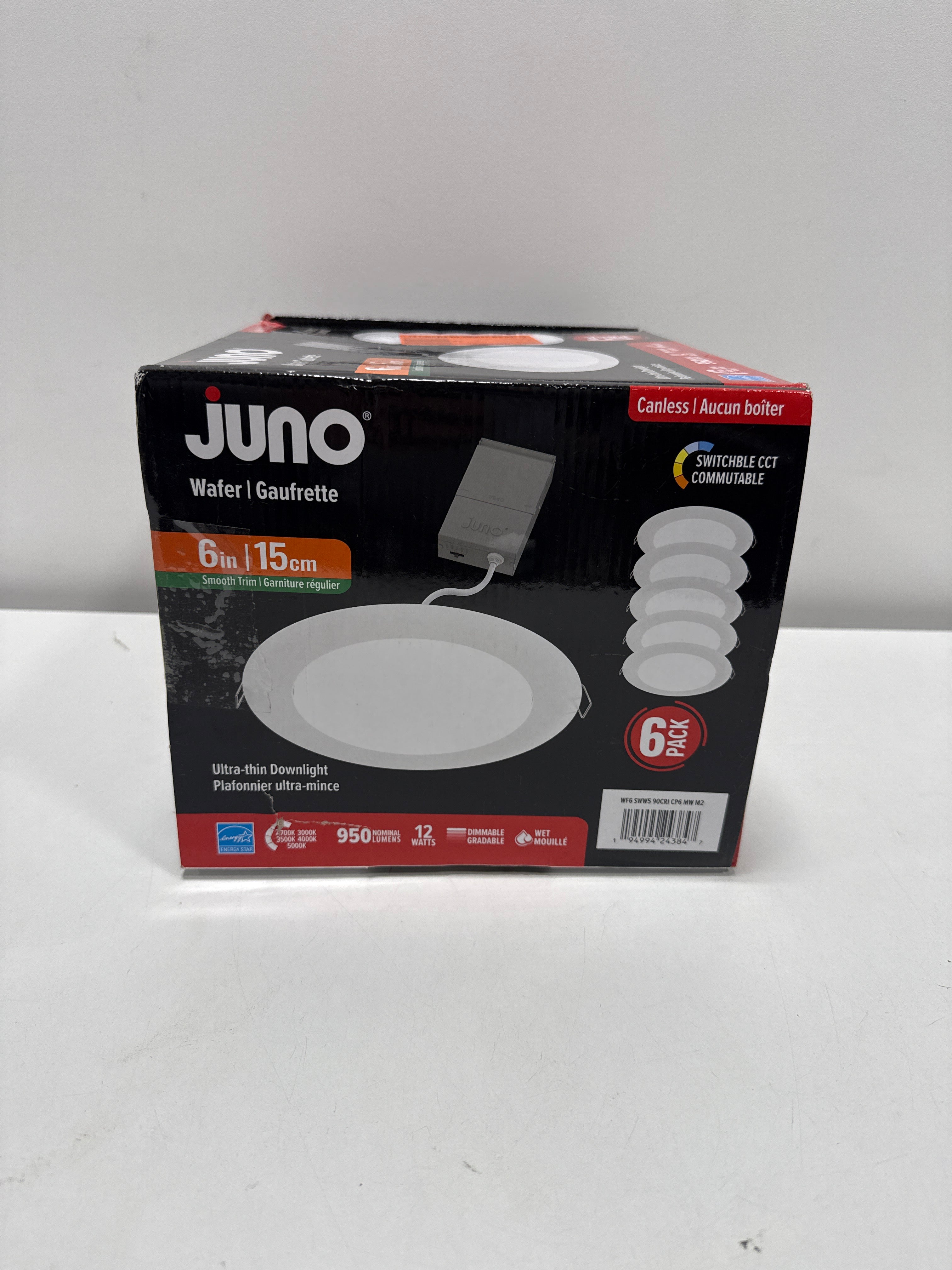 Juno Lighting Wf6 Sww5 90Cri Cp6 M2 Contractor Select Wafer 6 Wide Switchable Cct