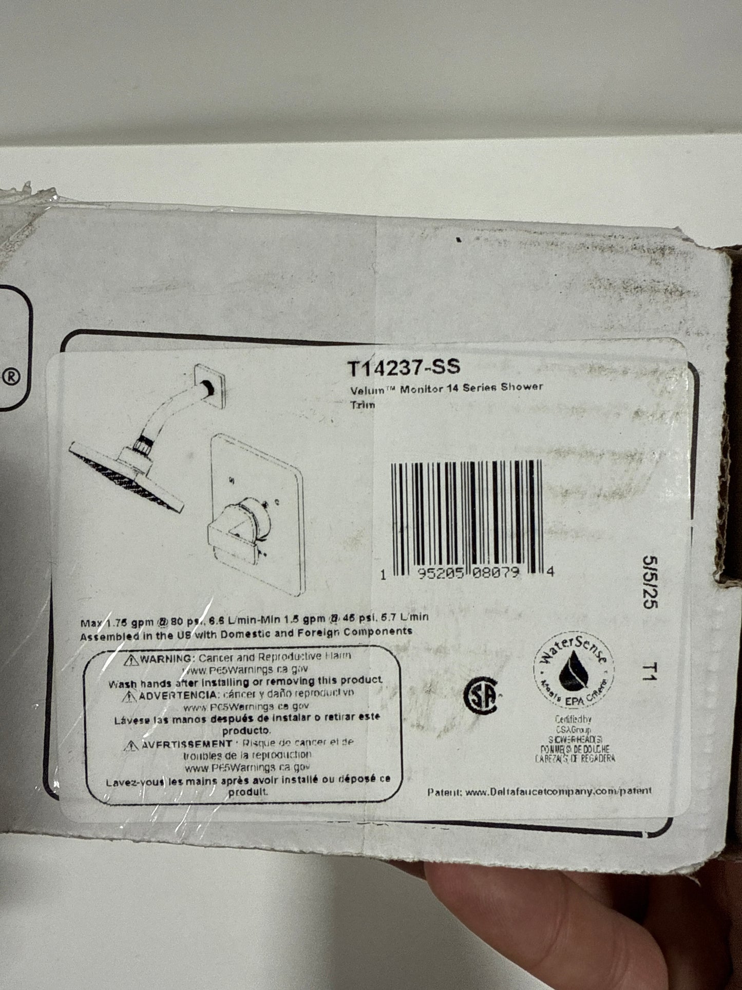 Delta T14237 Velum Shower Only Trim Package - Brilliance Stainless