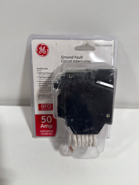 GE 50 Amp 240-Volts Double Pole Ground Fault Breaker with Self-Test