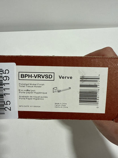 Pfister BPH-VRVS Verve Wall Mounted Euro Toilet Paper Holder Polished Nickel