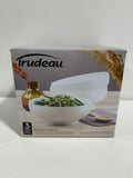 Trudeau 3 Piece Porcelain Serving Bowl Set 9.2 in Diameter White