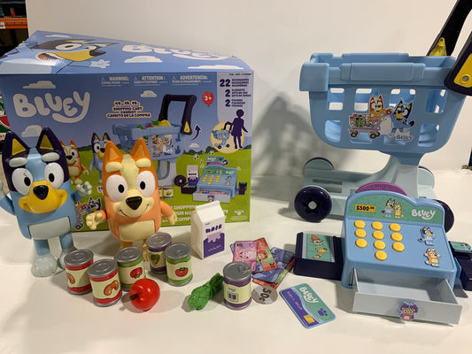 See Desc Bluey 's My Size Shopping Set Takes Your Child Into the World of Bluey