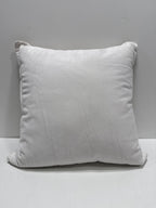 Velvet Reverse Oblong Dec Pillow Ivory - Threshold™: Indoor Cotton Fabric Polyester Fill Sewn Seam Closure - *Home