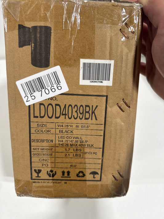 Elegant Lighting LDOD4039 Raine 8" Tall Outdoor Wall Sconce - Cylindrical Fixture Black