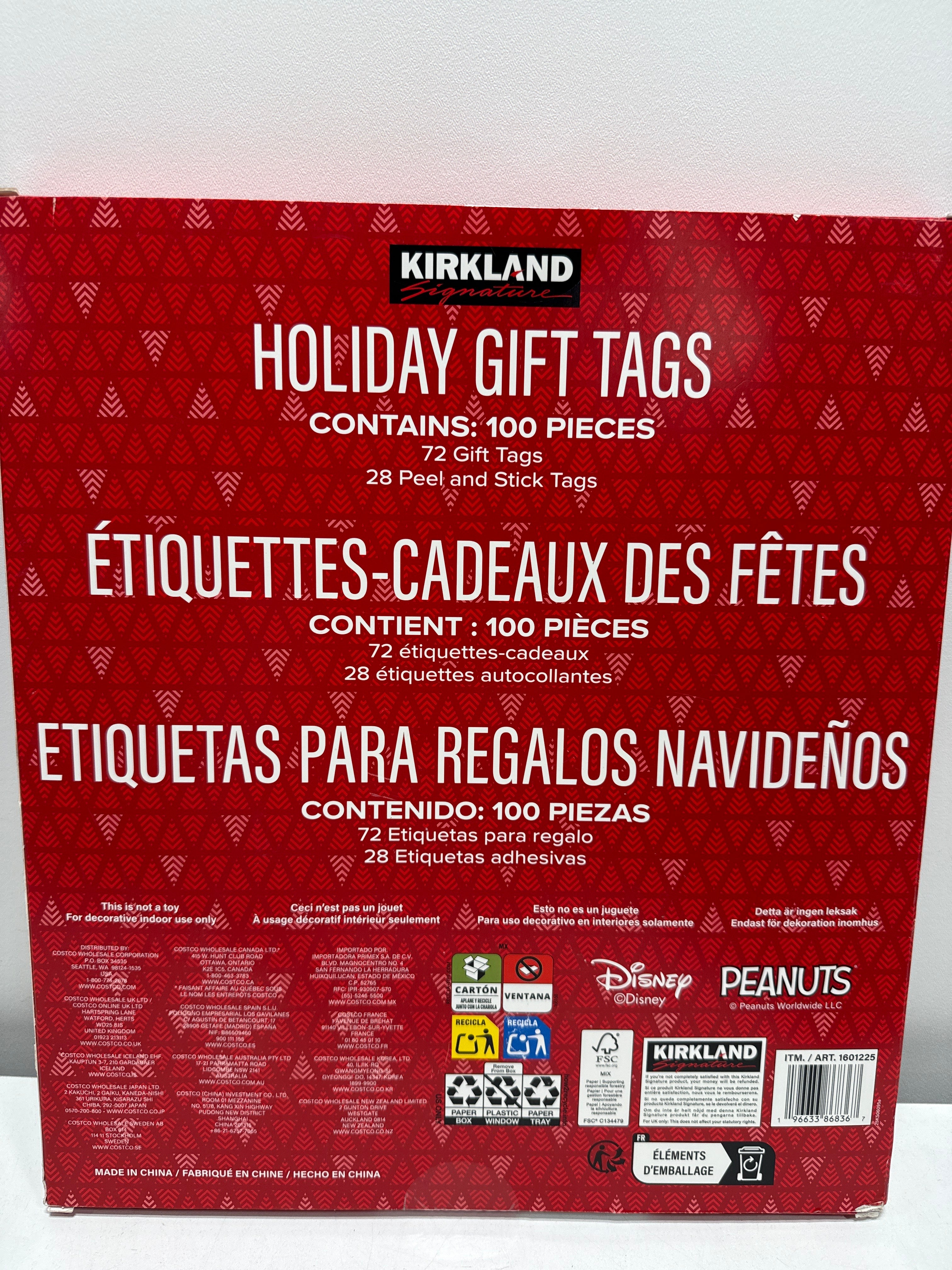 Kirkland Signature Holiday Gift Tags 84-count - *Christmas & Seasonal