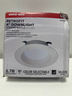 4 in. Adjustable CCT Retrofit Remodel Non-IC Rated Dimmable Indoor Integrated LED Recessed Light Trim