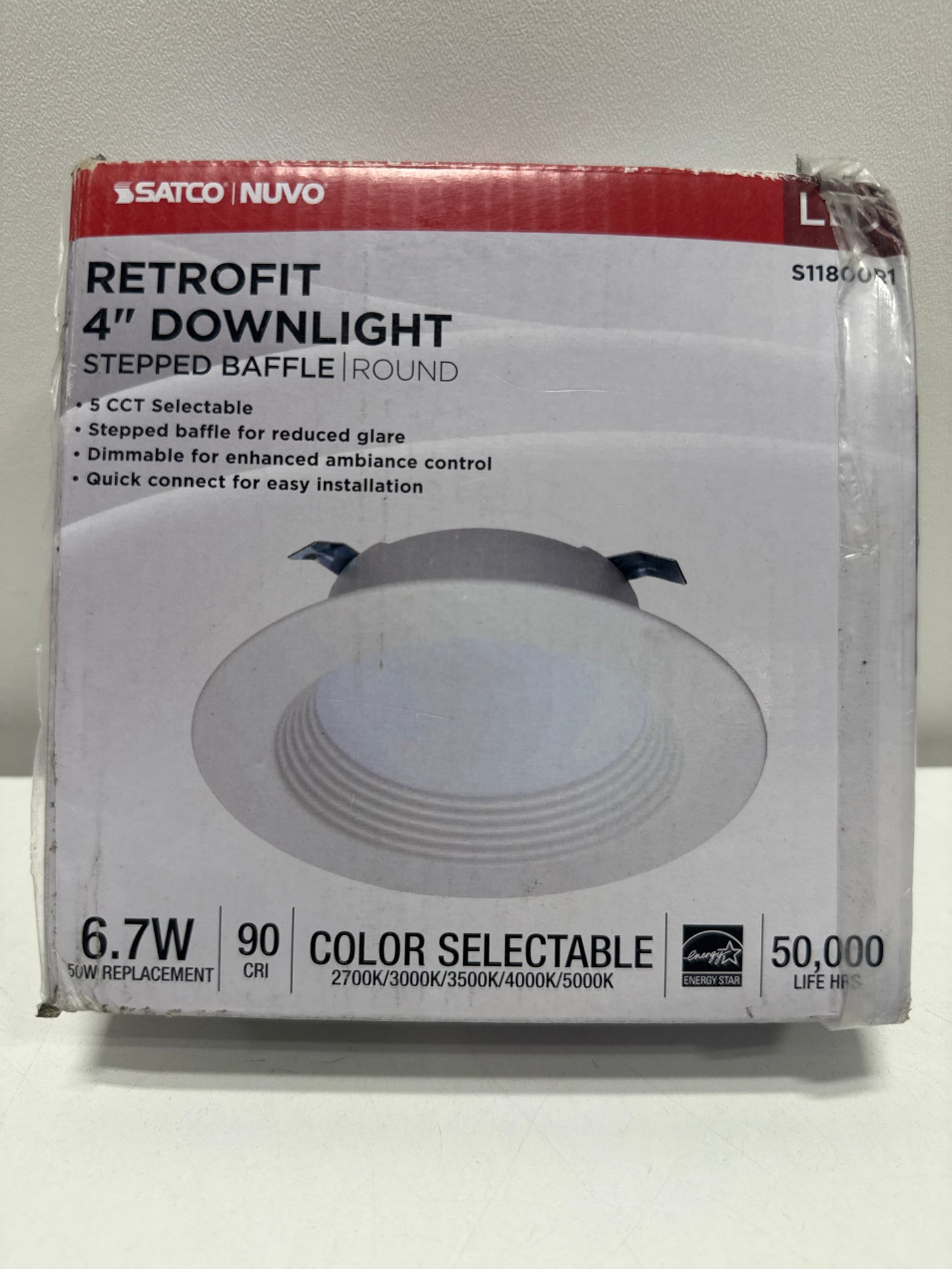 4 in. Adjustable CCT Retrofit Remodel Non-IC Rated Dimmable Indoor Integrated LED Recessed Light Trim