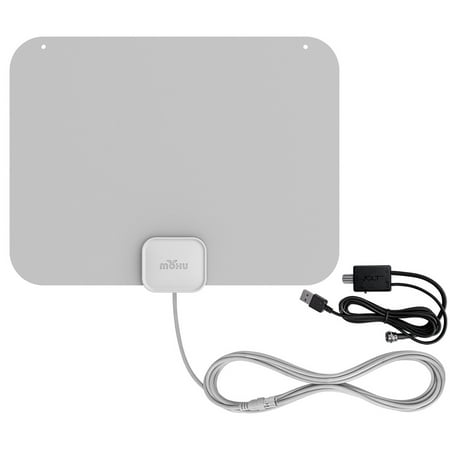Mohu - Leaf Amplified Indoor HDTV Antenna, 60-mile Range - Gray