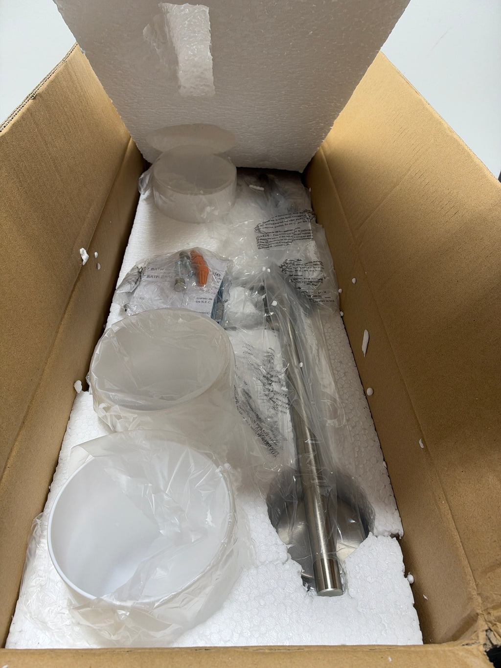 Replay Collection 3-Light Etched White Glass Modern Bath Vanity Light Brushed Nickel