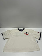 MLB Minnesota Twins Women's Champion Antique White Mesh Jersey - S