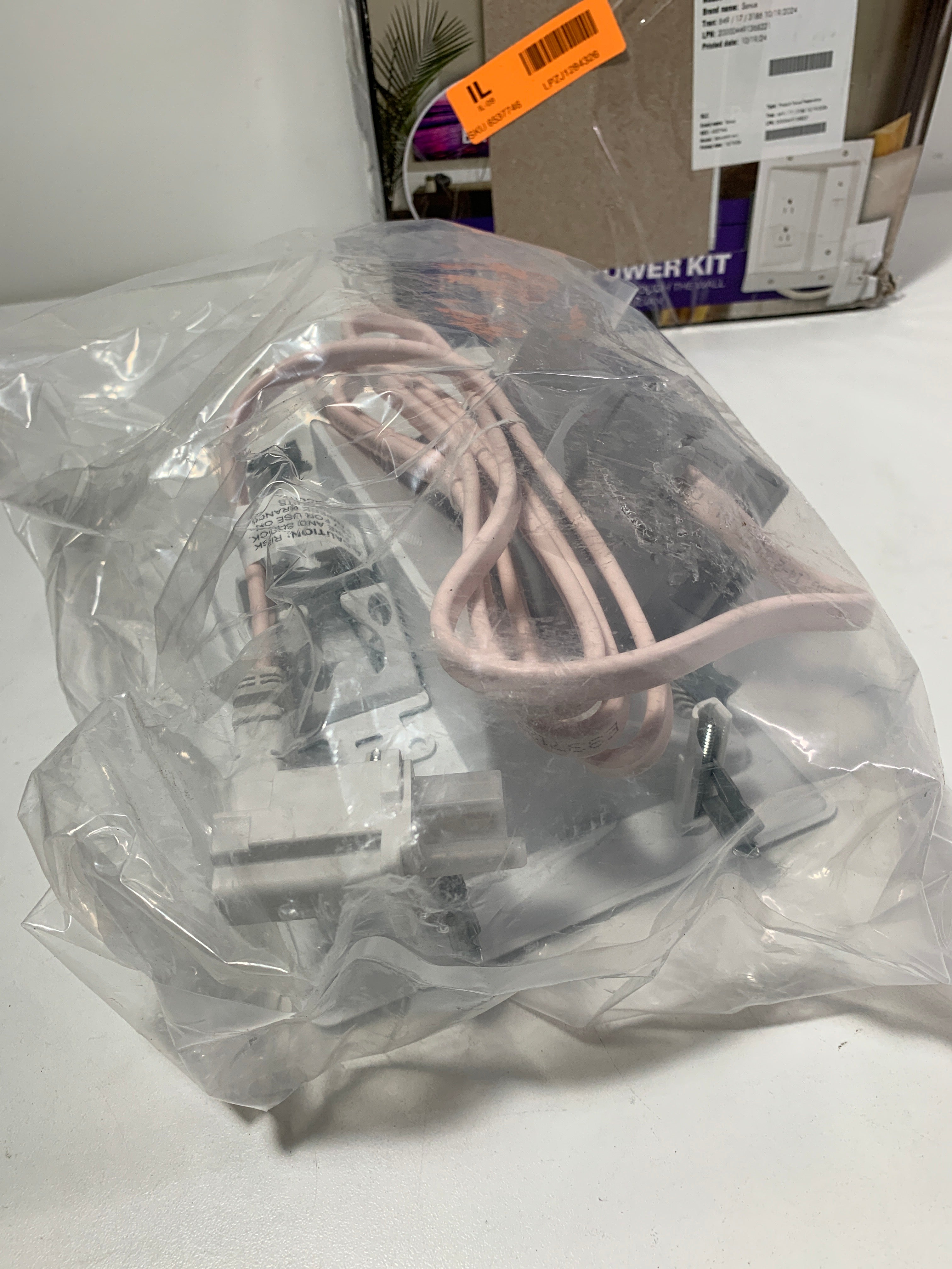 Missing Parts Sanus - in-Wall Cable Concealer Recessed Power Kit for Mounted TVs - White - *TV & Home Theater