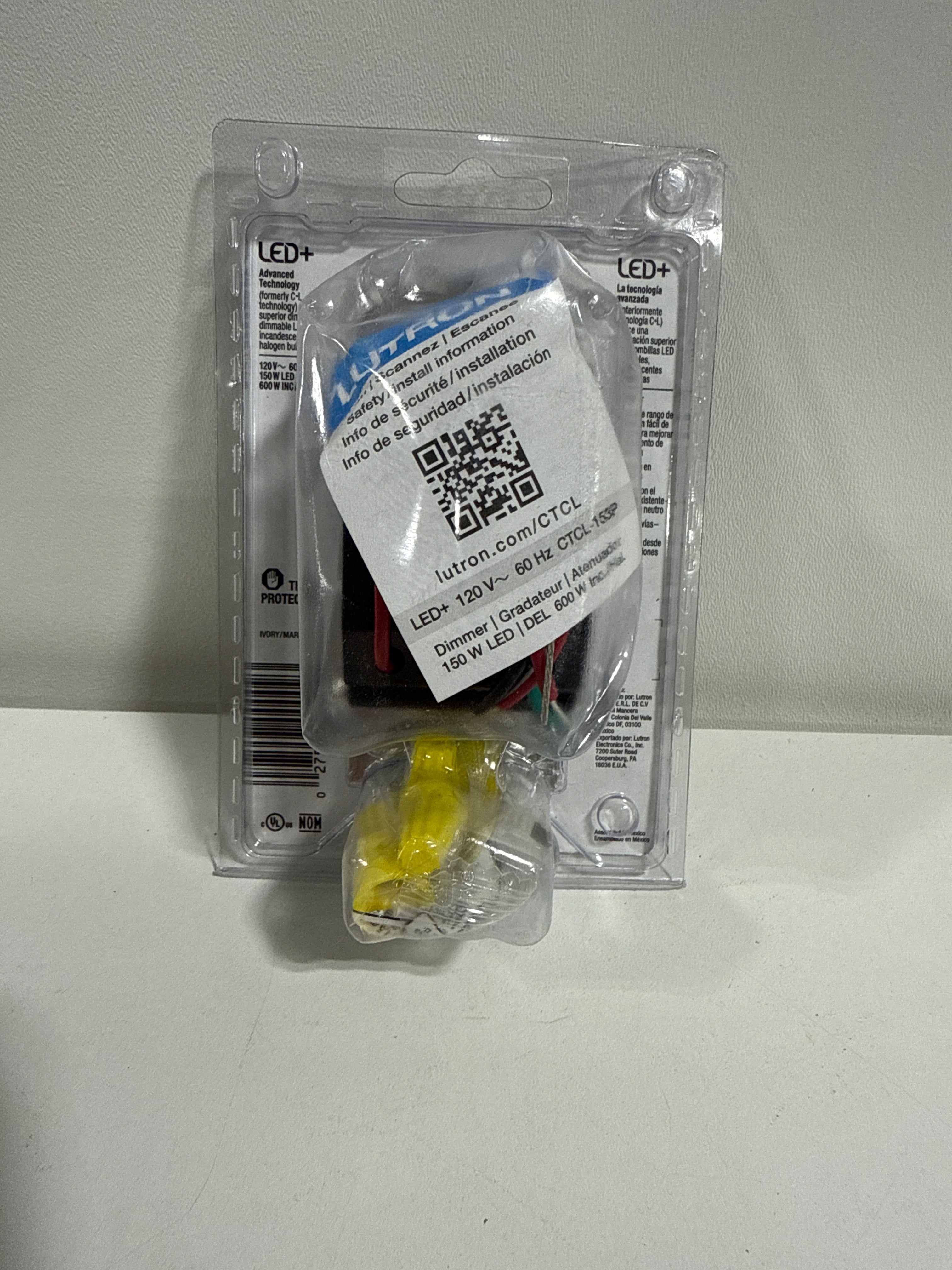 Skylark Contour LED+ Dimmer Switch for LED and Incandescent Bulbs 150-Watt/Single-Pole or 3-Way Ivory (CTCL-153PDH-IV)