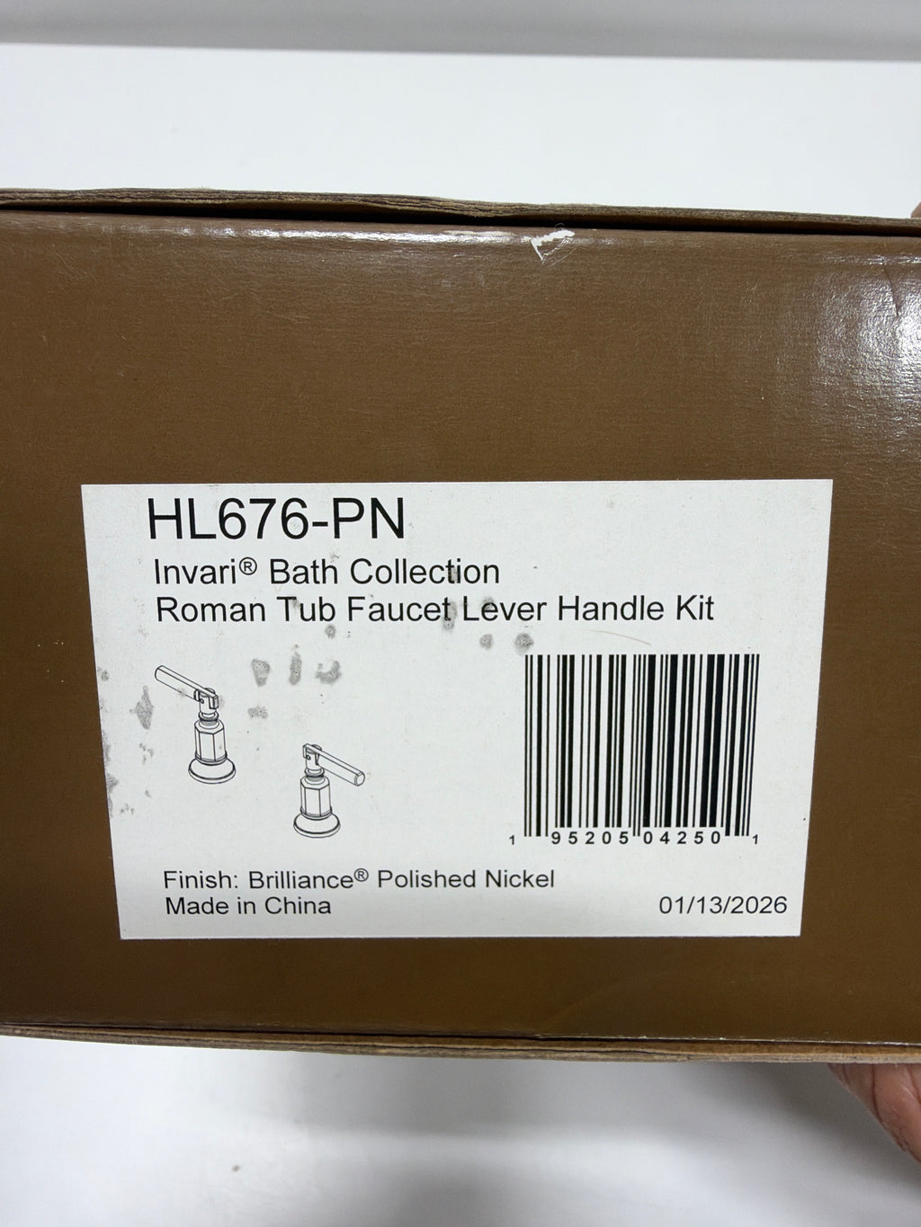Brizo HL676 Invari Roman Tub Filler Lever Handle Kit Brilliance Polished Nickel