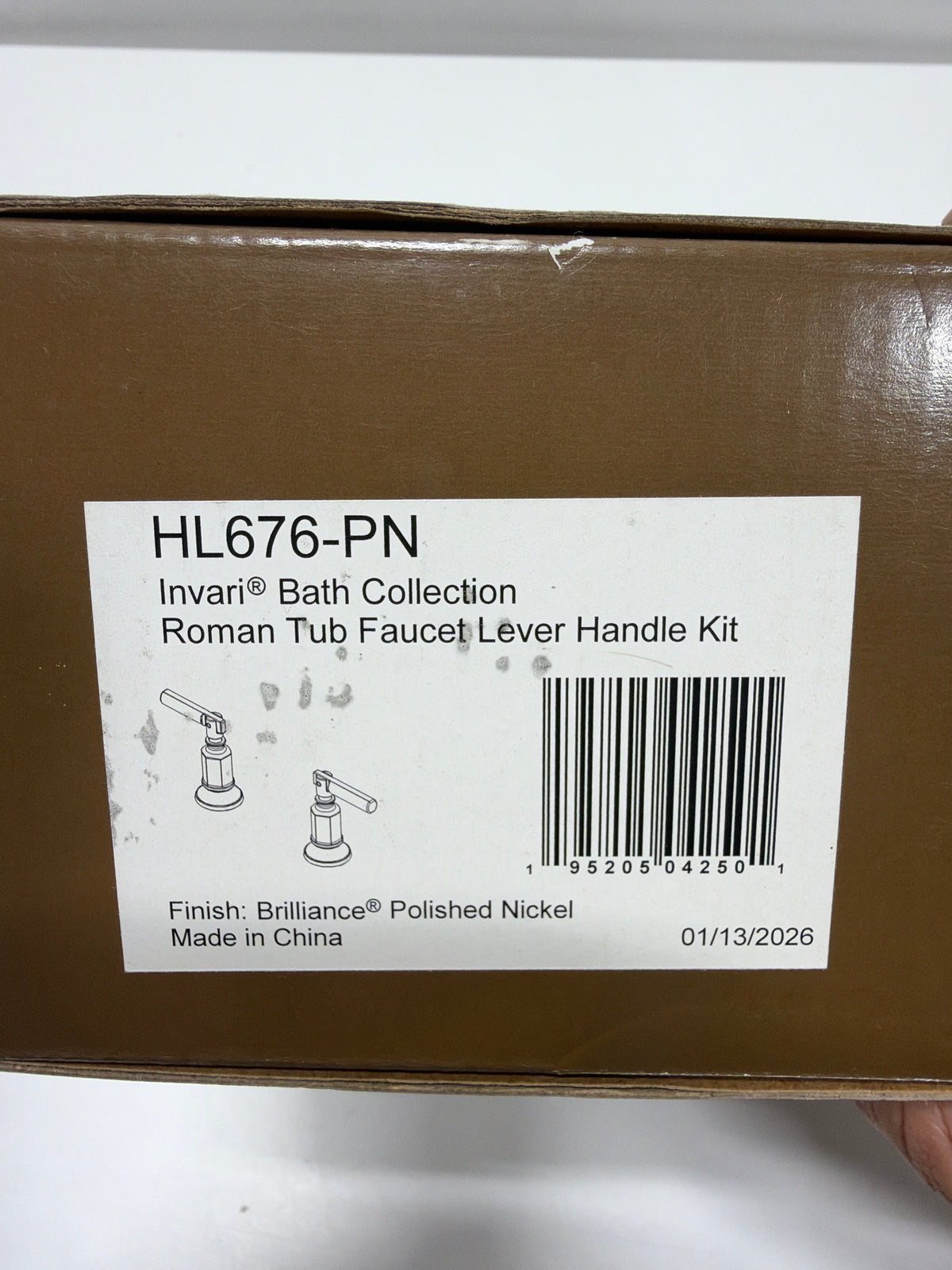 Brizo HL676 Invari Roman Tub Filler Lever Handle Kit Brilliance Polished Nickel