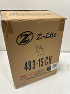 Z-Lite 483-1S Harper 11" Tall Bathroom Sconce Chrome Indoor Lighting Bathroom Fixtures Bathroom Sconce