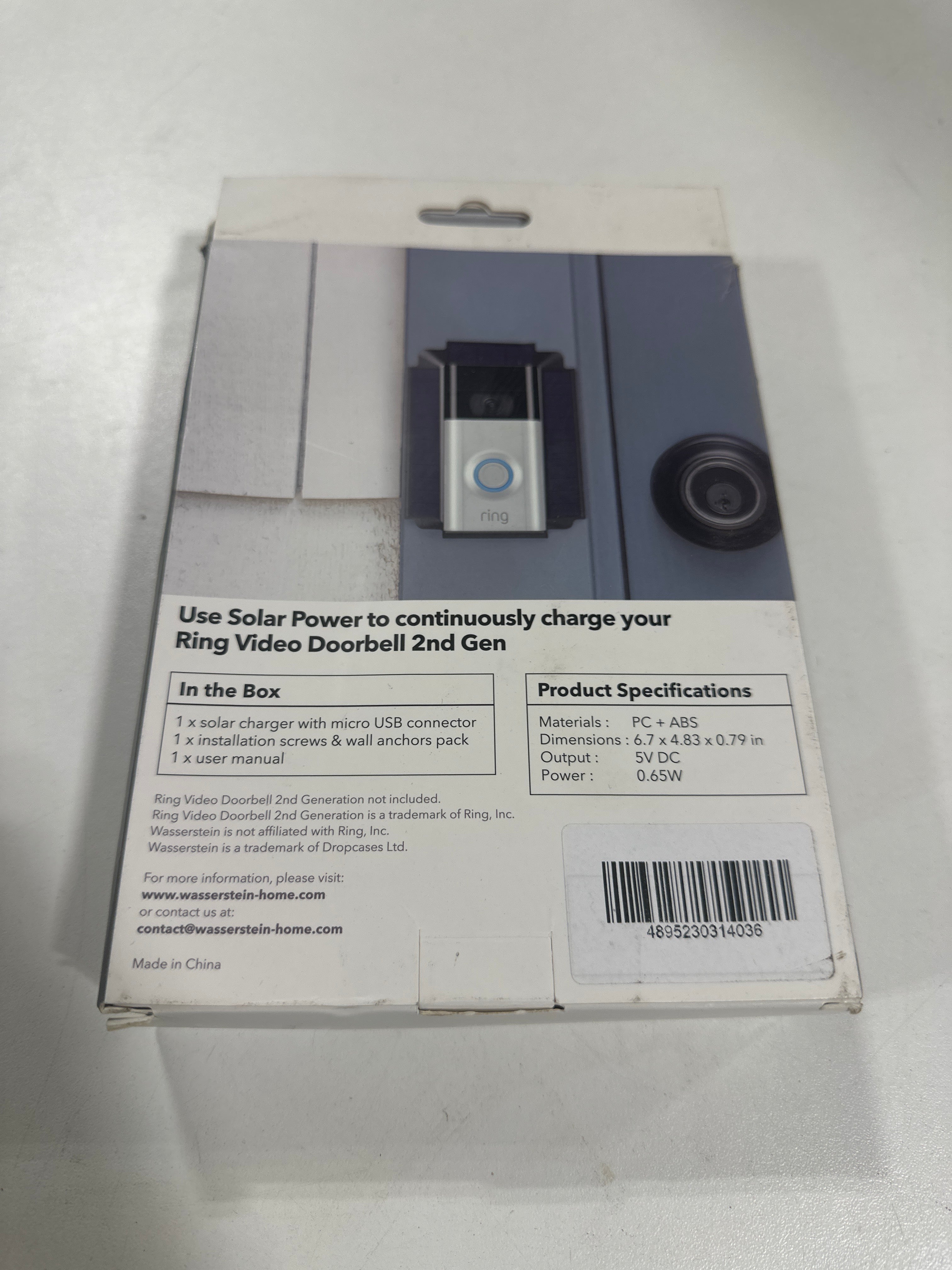 Wasserstein Weatherproof Premium Solar Charger Compatible with Ring Video Doorbell 2nd Generation (2020 Release