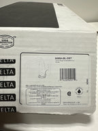 Delta Faucet Tetra Matte Black Single Hole Bathroom Faucet, Black Single Handle Bathroom Faucet, Bathroom Sink Faucet, Diamond Seal Technology, Metal Drain Assembly, Matte Black 589SH-BL-DST